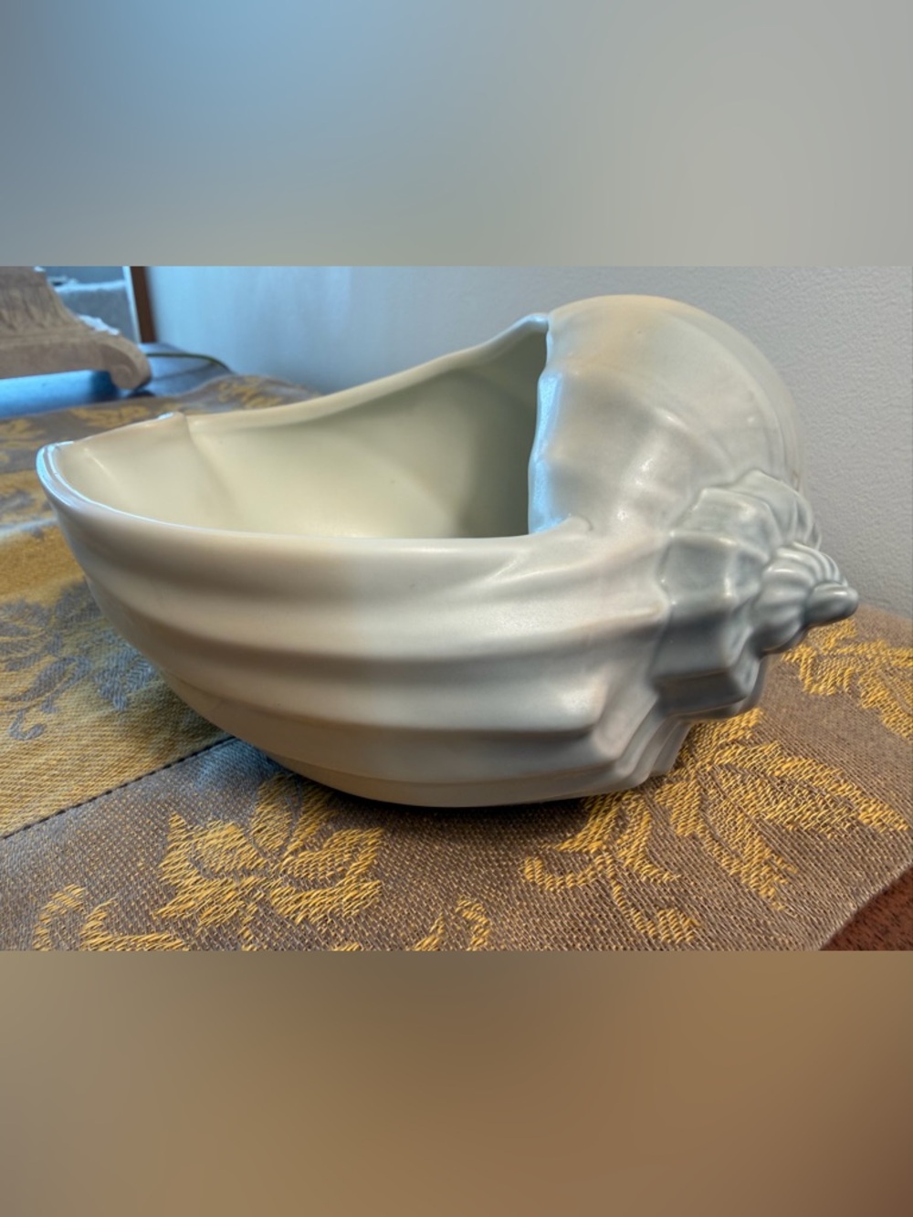 Vintage Ceramic Shell Planter Vase